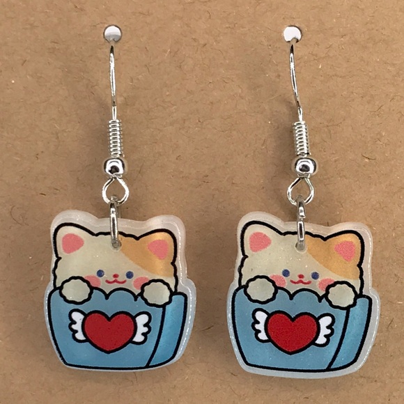 Handmade Jewelry - Fun Acrylic Dangle Earrings Cute